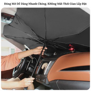 Ô Che Nắng Kính Lái Ô Tô DENSU, Dù Che Nắng Kính Lái Ô Tô (Tặng BAO DA) – Chống Nắng Nóng, Chống UV, Bảo Vệ Nội Thất Xe