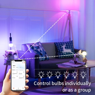Tuya Home RGB 10w E27 LED Bóng đèn nghệ thuật Bluetooth thông minh Bóng đèn thông minh đầy màu sắc RGBWCW có thể điều chỉnh độ sáng 85-265V Đèn LED gia đình thông minh