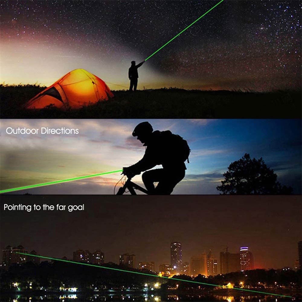Green Laser Pointer 532nm Long Range Laser Pen Laser Light Tourch Rechargeable Usb 303