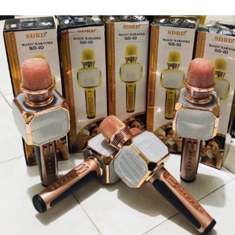 Mic hát karaoke bluetooth mic karaoke S10 cam kết chính chính hãng