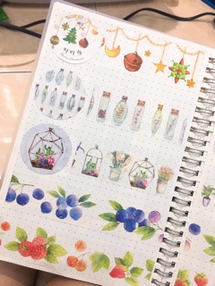 Băng dính trang trí washi tape mẫu chủ đề TRÀ CHIỀU gồm bánh ngọt và các loại dâu 🍓🍰