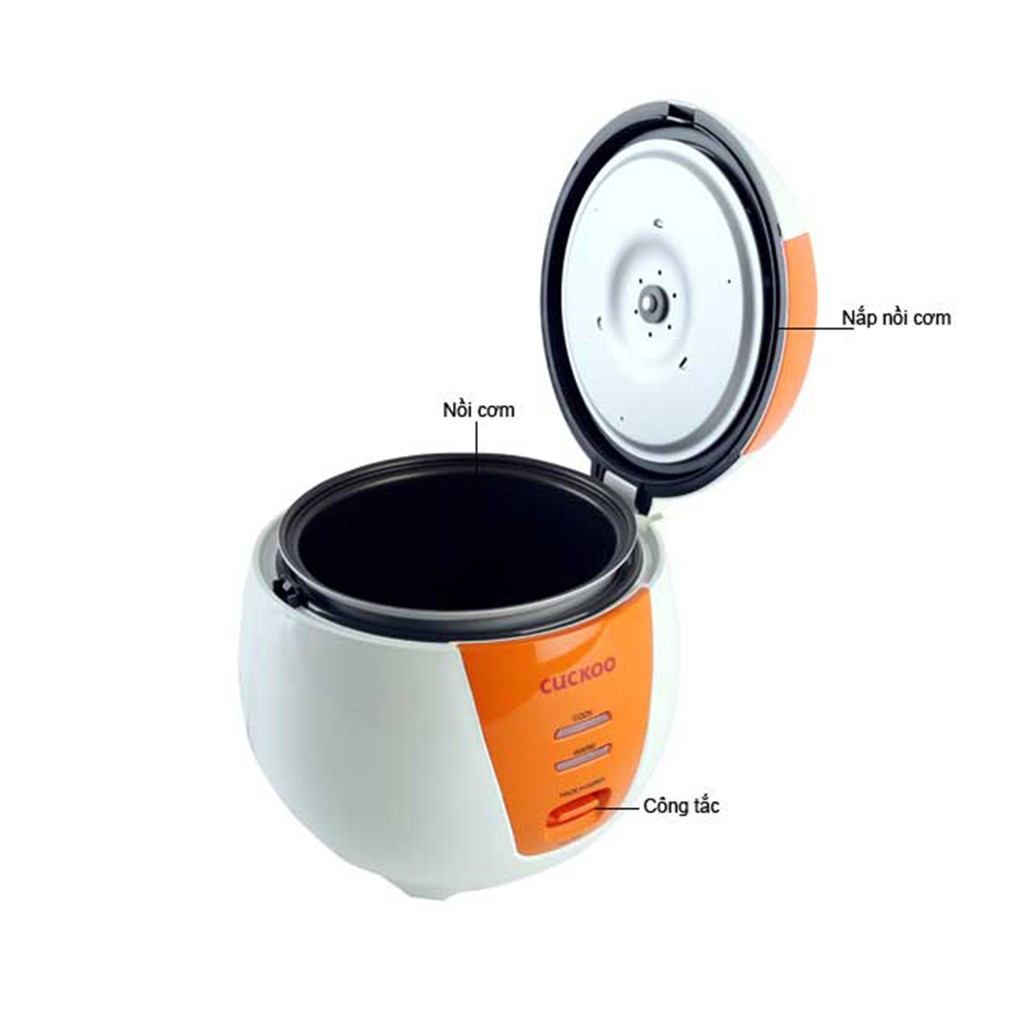 Ảnh Nồi cơm điện Cuckoo 1L CR-0661- màu cam - Lòng nồi chống dính - Phiên bản quốc tế tiếng Anh- Hàng chính hãng 2