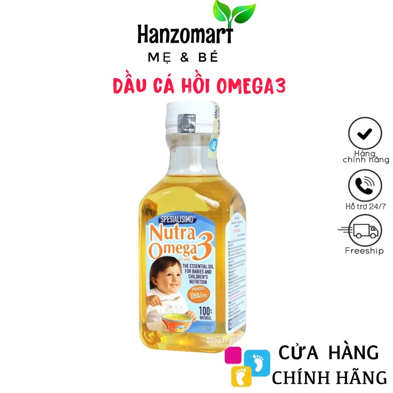 Dầu cá ăn dặm Nutra Omega3 nhập khẩu Chi Lê 240ml - Bổ sung DHA & EPA cho trẻ từ 7 tháng tuổi_(HiPP) - hanzo2009