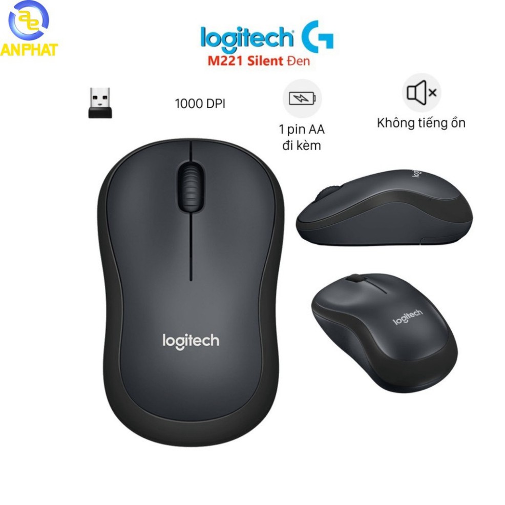 [Mã ELCL7 giảm 7% đơn 300K] Chuột không dây Logitech M221 (Silent Mouse) - Bảo hành 12 tháng