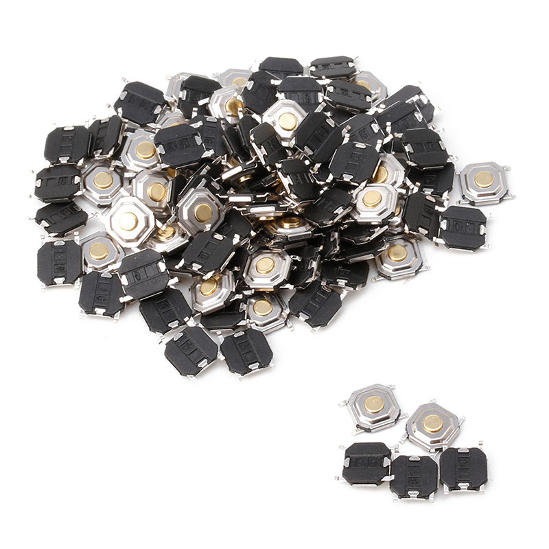 100 Công tắc dạng ấn smd 4 pin kháng nước chuyển đổi tạm thời