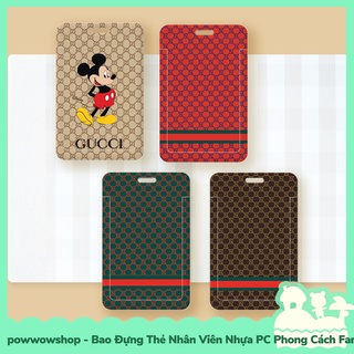 [Sẵn VN - Hỏa Tốc] Bao Đựng Thẻ Nhân Viên Nhựa PC Phong Cách Famous Brand X Nhân Vật Hoạt Hình Hoạ Tiết Cổ Điển