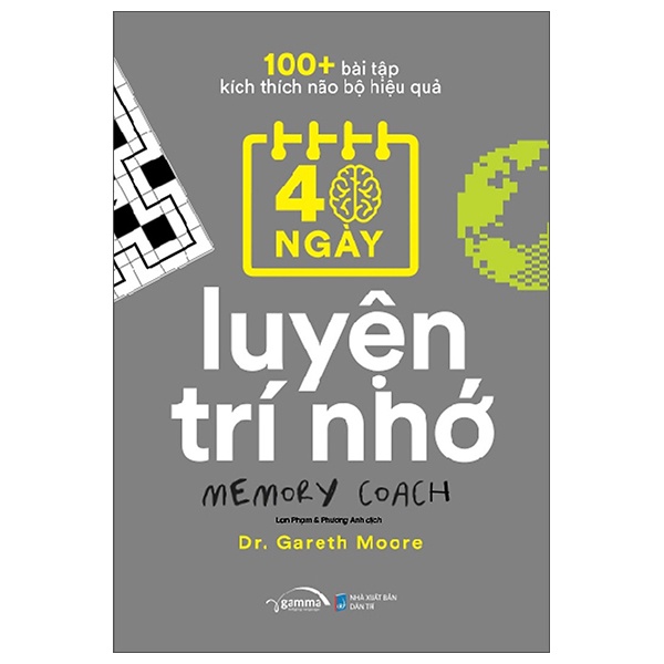 Sách - 100+ Bài Tập Kích Thích Não Bộ Hiệu Quả: 40 Ngày Luyện Trí Nhớ - Memory Coach (Gamma)