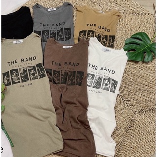 Áo phông nam nữ Unisex in chữThe Band form rộng free size