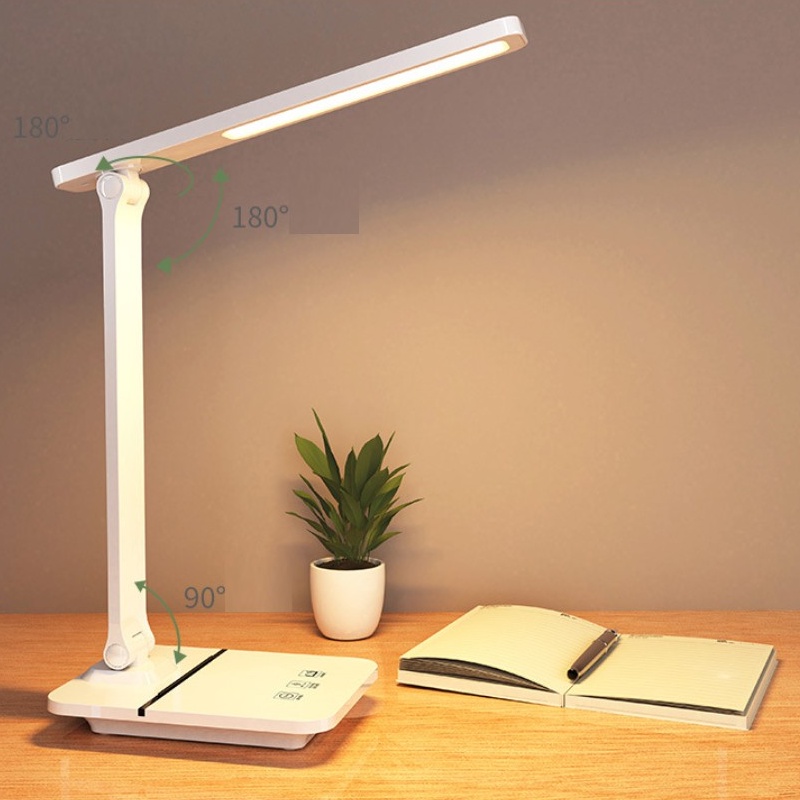 Ảnh Đèn Bàn Học Đọc Sách, Làm Việc Bóng LED Chống Cận, Cảm Ứng Tích Điện Gập 2 Chỗ Cao Cấp Chính Hãng Amalife 2