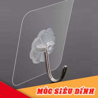 (COMBO 20) Móc Dán Tường Siêu Dính Trong Suốt Chịu Lực Tốt Treo Tường Chắc Chắn 6x6 cm