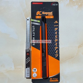 Dao rọc giấy mini hãng Kapusi Nhật Bản lưỡi thép không rỉ, cực sắc bén phù hợp với vặn phòng, cắt decal (dao cắt decal)