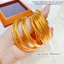 Vòng tay titan nữ không gỉ mạ vàng 24k thiết kế vân sợi theo phong cách cổ điển sang trọng