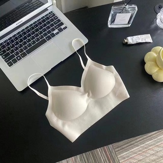 Thời Trang Cao Su Mới Áo Ngực Quây Có Thể Điều Chỉnh Dây Đai Mềm Mại Thoáng Khí Ly Cao Su Liền Mạch Áo Ngực Lụa Lạnh