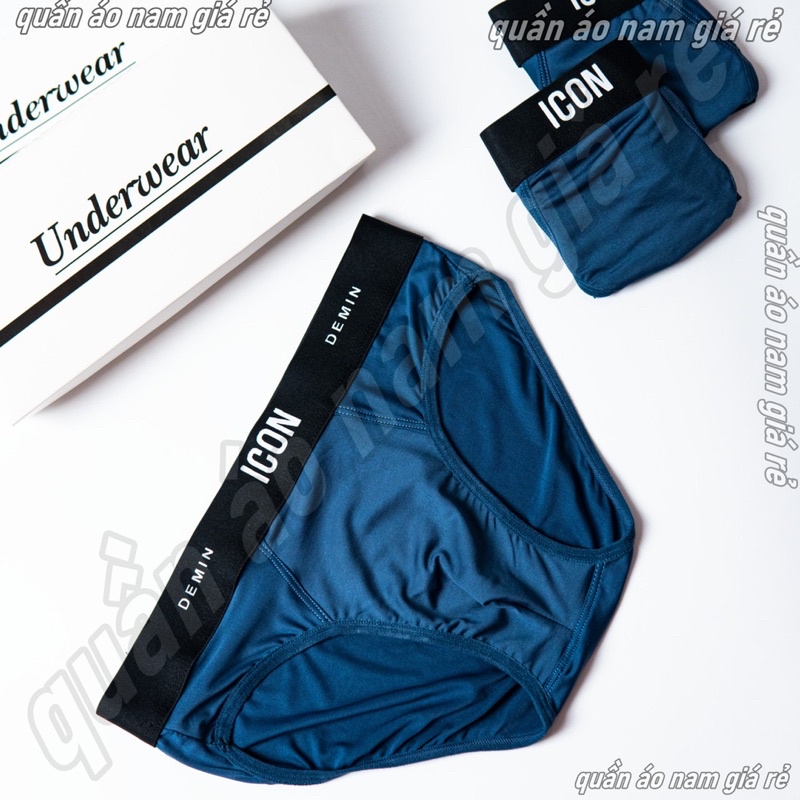Combo sịp chéo nam Thun Lạnh ICON Demin Quần Sịp Nam Tam Giác Mềm Mại Co Dãn 4 Chiều Siêu Thoáng Khí
