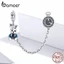 BAMOER Vòng Tay Charm Mặt Hình Thỏ Và Đồng Hồ Bằng Bạc 925 Thật SCC1443