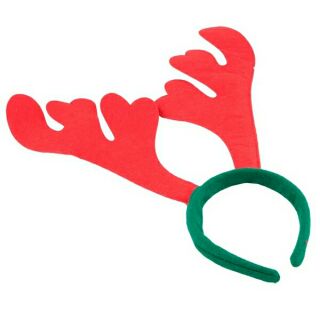 Bờm noel sừng tuần lộc đỏ dài cho bé
