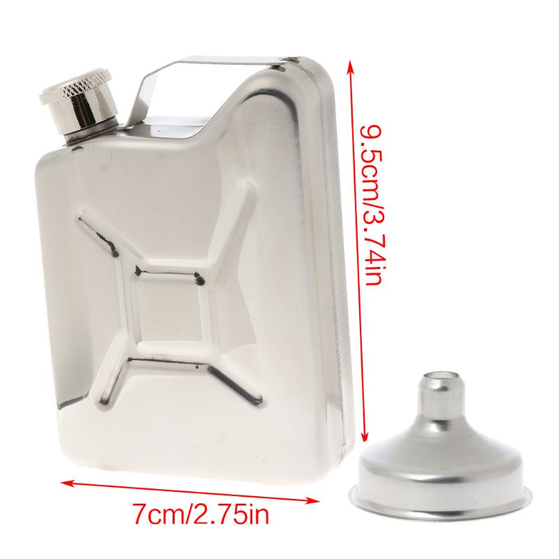 COO 5oz Thép không gỉ Jerry Can Hip Bình Rượu Whisky Bỏ Túi Nam