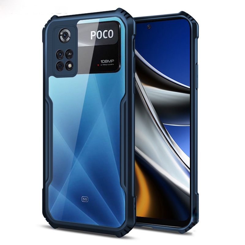 Dành Cho Xiaomi Poco X4 Pro M3 F3 X3 NFC X3 GT 5G Trong Suốt Túi Khí Acrylic Vỏ Điện Thoại Lai Silicon Ốp Lưng Chống Sốc