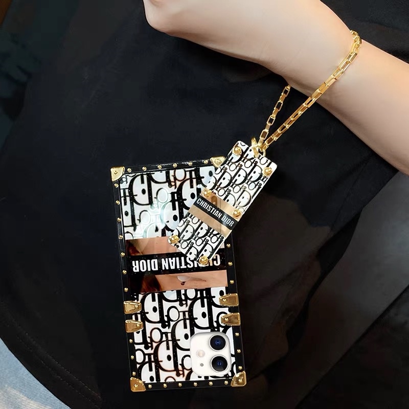 Dành Cho iPhone 17 16 15 14 PRO MAX 12 13 mini 11 Pro Max 13 12 Pro Max X Xs Max XR 14 15 16 Plus Chữ In Gương Kim Loại Mặt Dây Chuyền Điện Thoại
