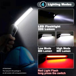 Đèn làm việc COB di động Đèn pin LED có thể sạc lại với đèn kiểm tra linh hoạt từ tính ngoài trời