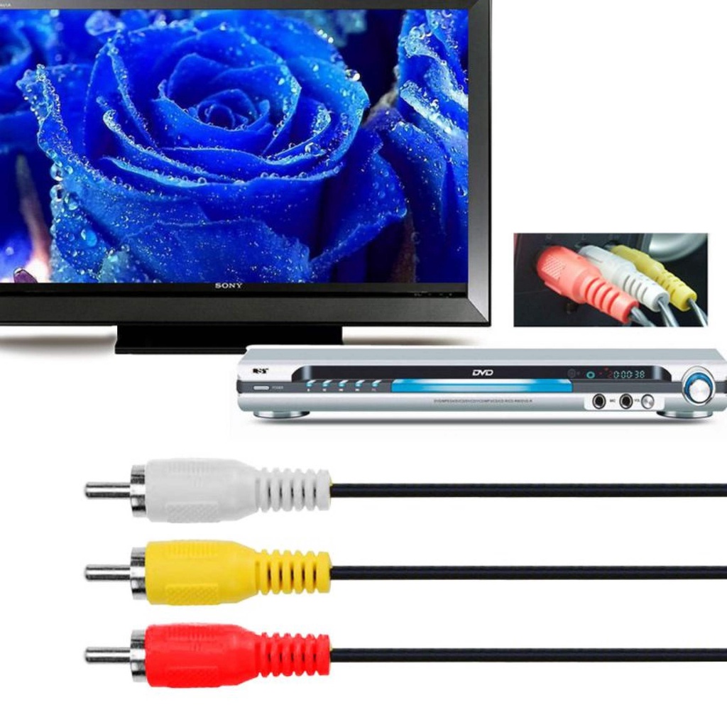 Cáp Kết Nối HDMI Sang AV-3RCA 1.5 Mét Cáp Chuyển Đổi Cắm Và Chạy Độ Nét Cao