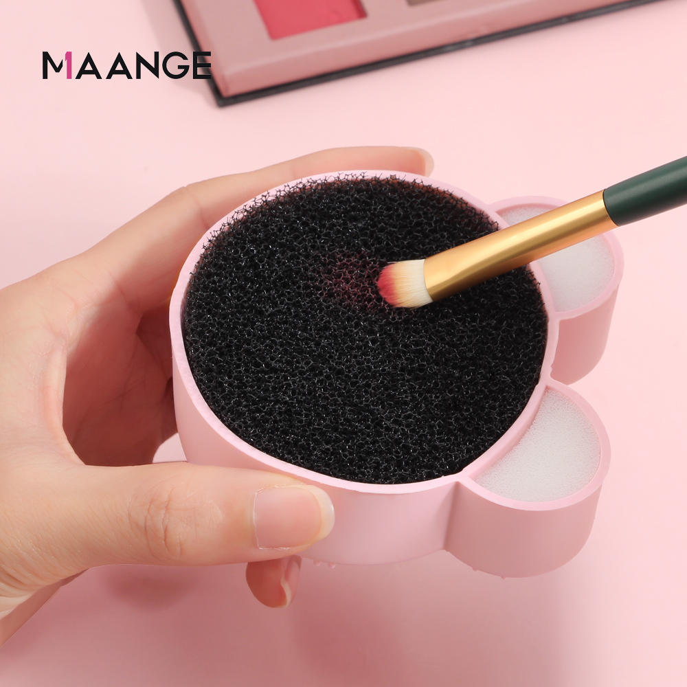 MAANGE Hộp Phủi Cọ Khô Silicone , Dụng Cụ Làm Sạch Cọ Đa Chức Năng 5967
