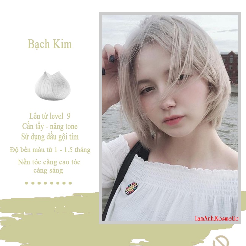 Thuốc nhuộm tóc Bạch Kim 100ML màu nhuộm lên chuẩn tone