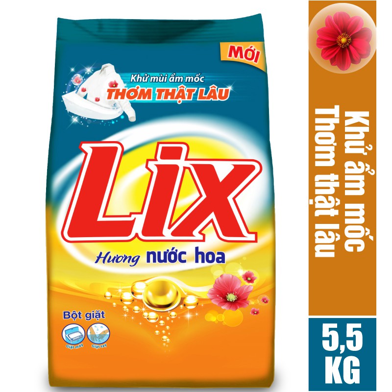 [Mã BMLTA35 giảm đến 35K đơn 99K] Bột giặt LIX đậm đặc hương nước hoa 5.5kg PD575