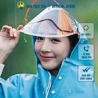 Áo mưa 2 đầu phản quang vải dù ép PVC chống rách có kính che mặt ...