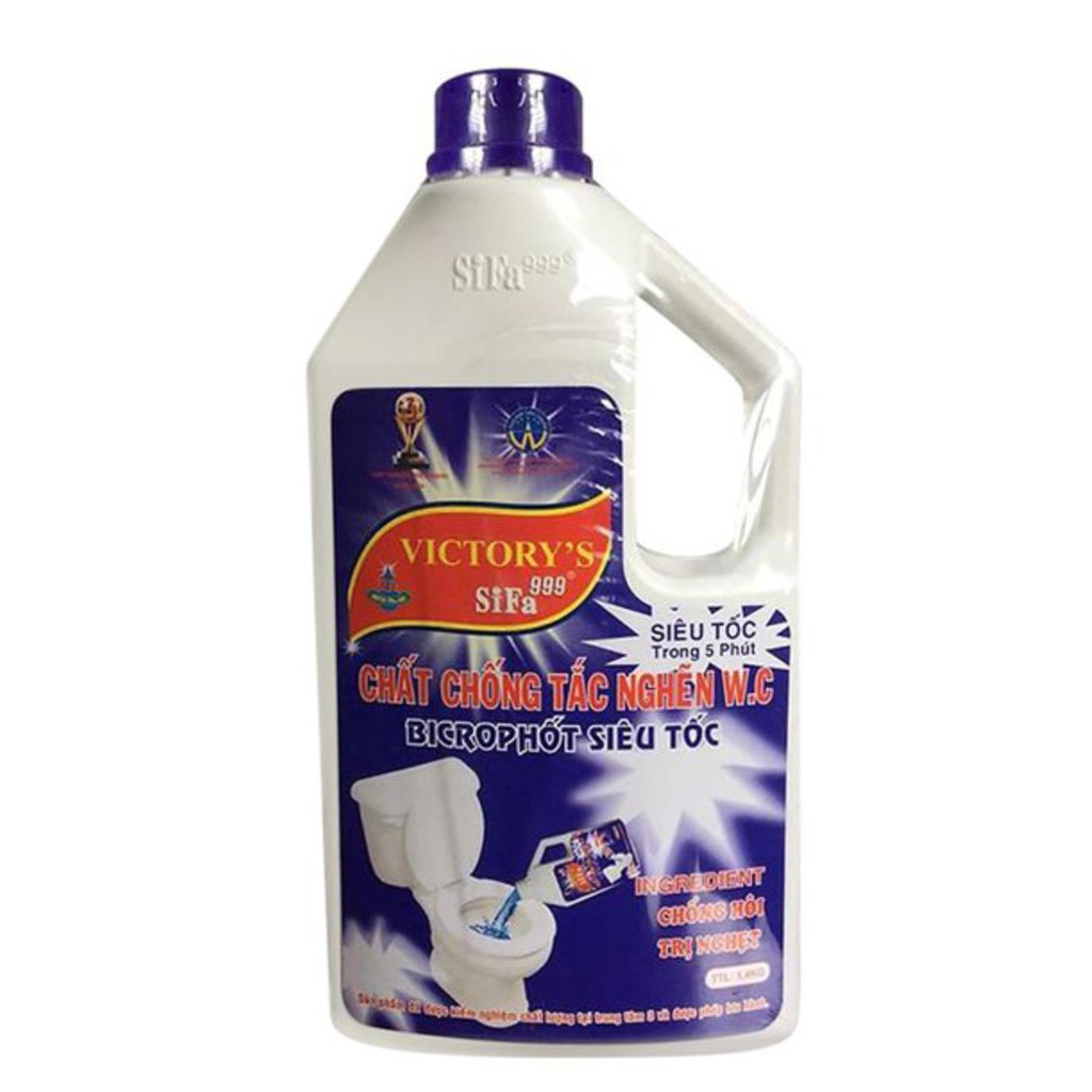 Thông bồn cầu, khử mùi bồn cầu, thông ống nước, khử mùi nhà vệ sinh thông cống diệt khuẩn SiFa 1400g/1600g