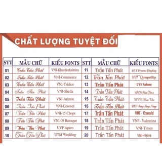 (Giao hỏa tốc) Dấu họ tên, mộc dấu chức danh 1-2 dòng theo yêu cầu
