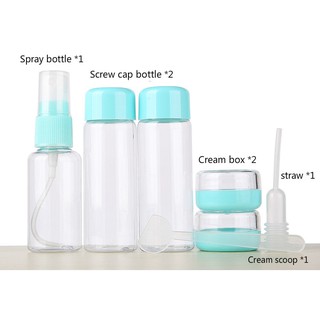Combo 7 Chai Lọ Chiết Mỹ Phẩm Mini Du Lịch - Nhựa An Toàn