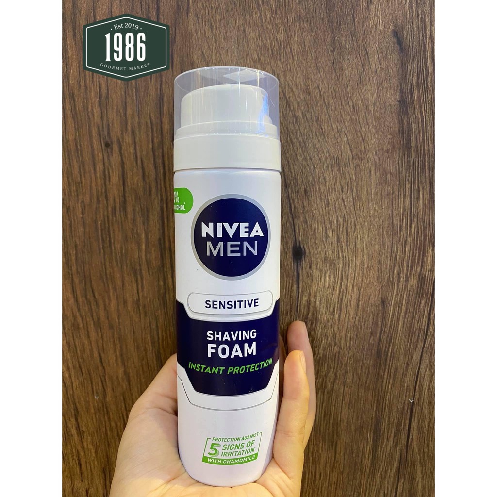 Nivea Men - Kem Cạo Râu Dạng Bọt Dành Cho Da Nhạy Cảm 200ml | Shopee ...
