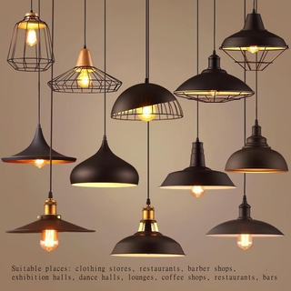AIMI Vintage Sắt Nghệ Thuật Mặt Dây Chuyền Ánh Sáng Trần Droplights Nhà Hàng Ăn Thanh Phản Đèn Chùm Công Nghiệp Mỹ Retro Treo Đèn