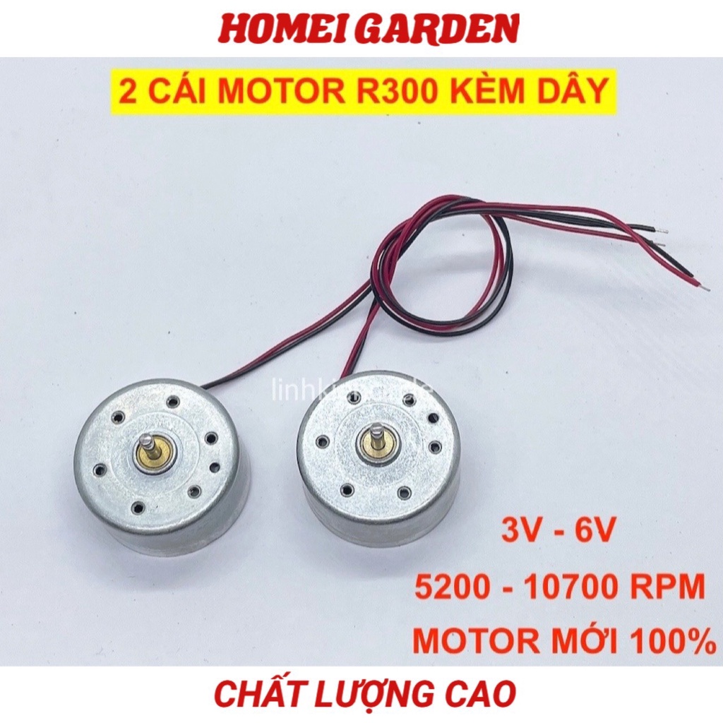 2 motor mini 300 mới 100% dùng quạt mini 3V - 6V tốc độ 5200 - 10700 ...