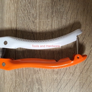 Kéo tỉa cây Nhật Bản Kapusi cao cấp trắng cam thép SK5, cấu tạo lò xo đặc biệt cỡ 8 inch (20cm) bảo hành 2 năm