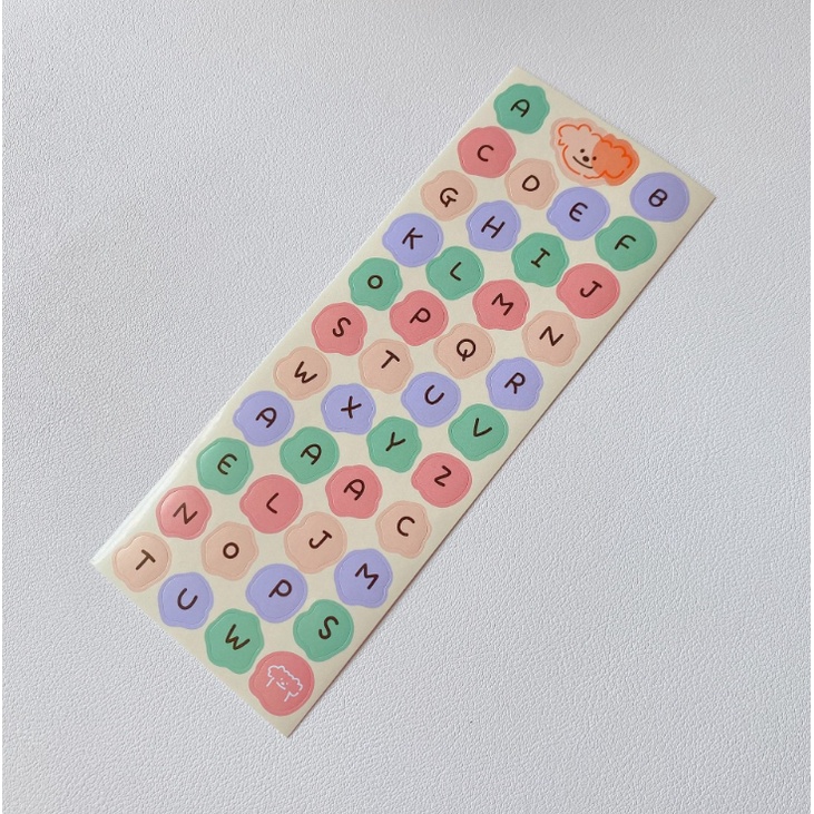 Sticker alphabet bảng chữ cái màu pastel dễ thương trang trí sổ tay ...