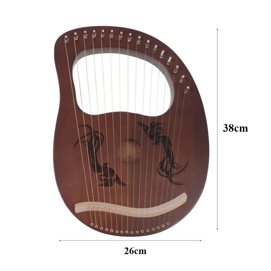 Đàn Lyre 16 dây 19 dây  - Tặng full phụ kiện