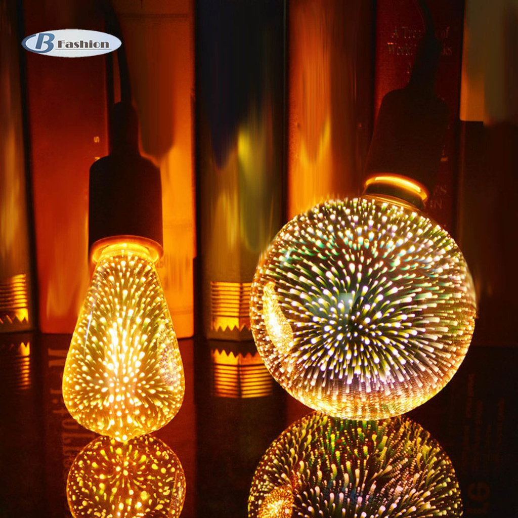 B-F 3D Sao Đèn LED RGB E27 Hiệu Ứng Pháo Hoa Edison Bulb Kỳ Nghỉ Tiệc Giáng Sinh Đèn Trang Trí-168