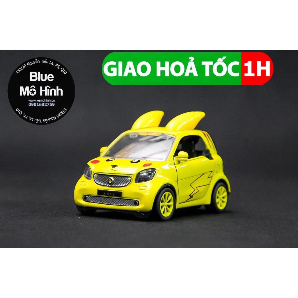 Xe mô hình Pokemon Pikachu Smart Fortwo | Shopee Việt Nam