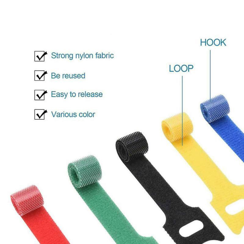 [20Pcs Reusable Cable Cords Organizer] [Multifunction Nylon Cable Strap Ties] [Earphone & USB Charger Cable Wire Winder]