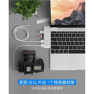 Hub USB C 7 Trong 1 Cho MacBook Pro Air M4 M3 M2 M1 2016-2025 4K HDMI USB 3.0 Thunderbolt 3 TF SD Đầu Đọc Khe Cắm PD