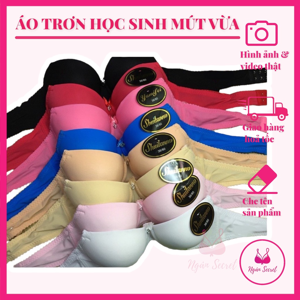Áo ngực, áo lót trơn, mút vừa form đẹp phù hợp với học sinh