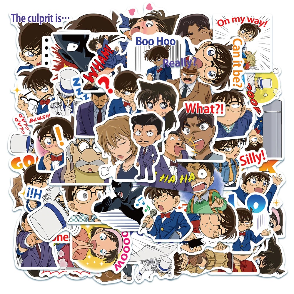 Sticker chủ để Conan decal dán laptop ,điện thoại hình dán trang trí ...