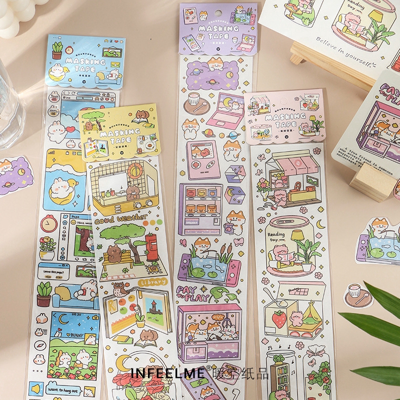 Sticker hoạ tiết hoạt hình trang trí sổ tay | Shopee Việt Nam