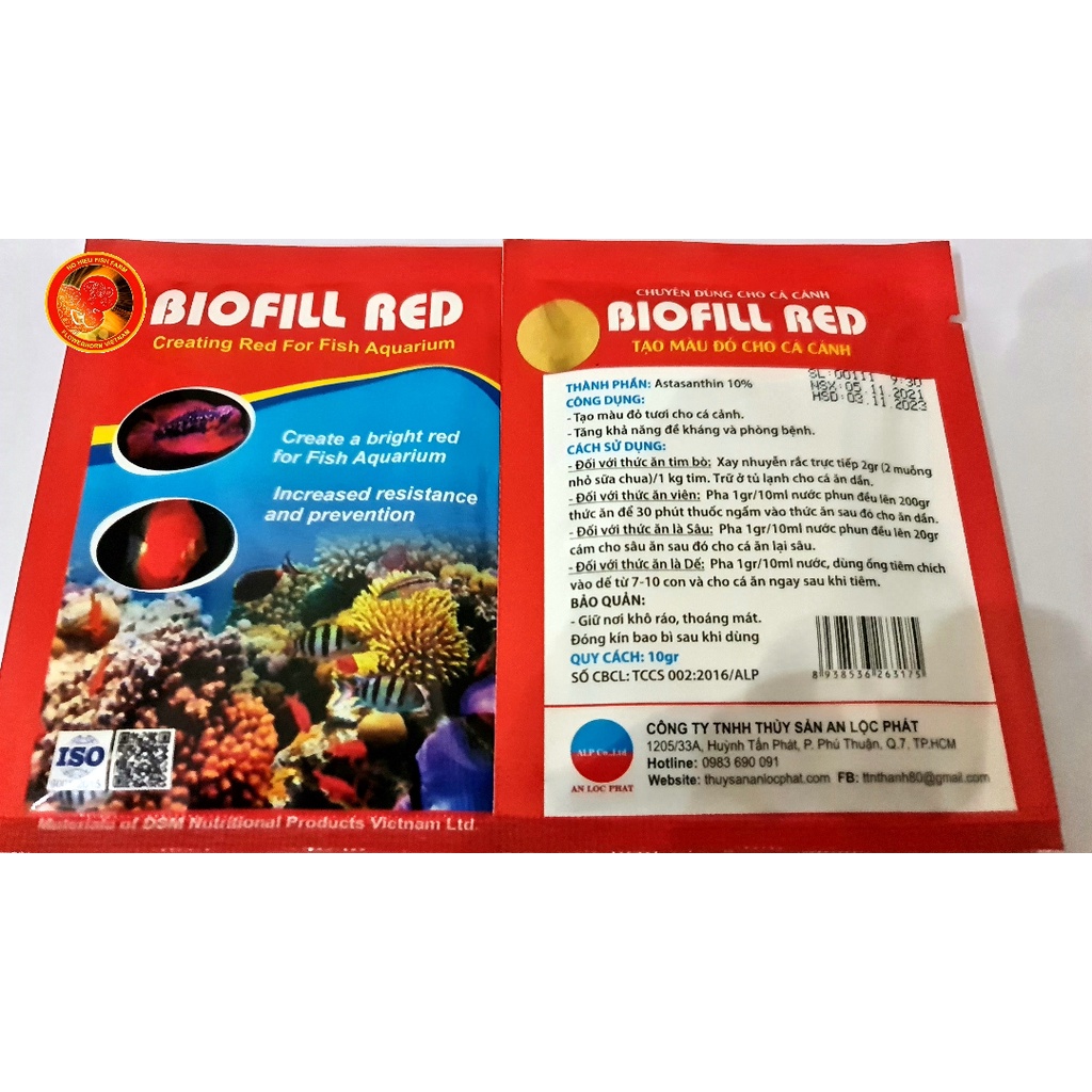 BIOFILL RED Lên Màu Cho Cá - ANTIBIO Men Tiêu Hóa Cho Cá Cảnh | Shopee ...
