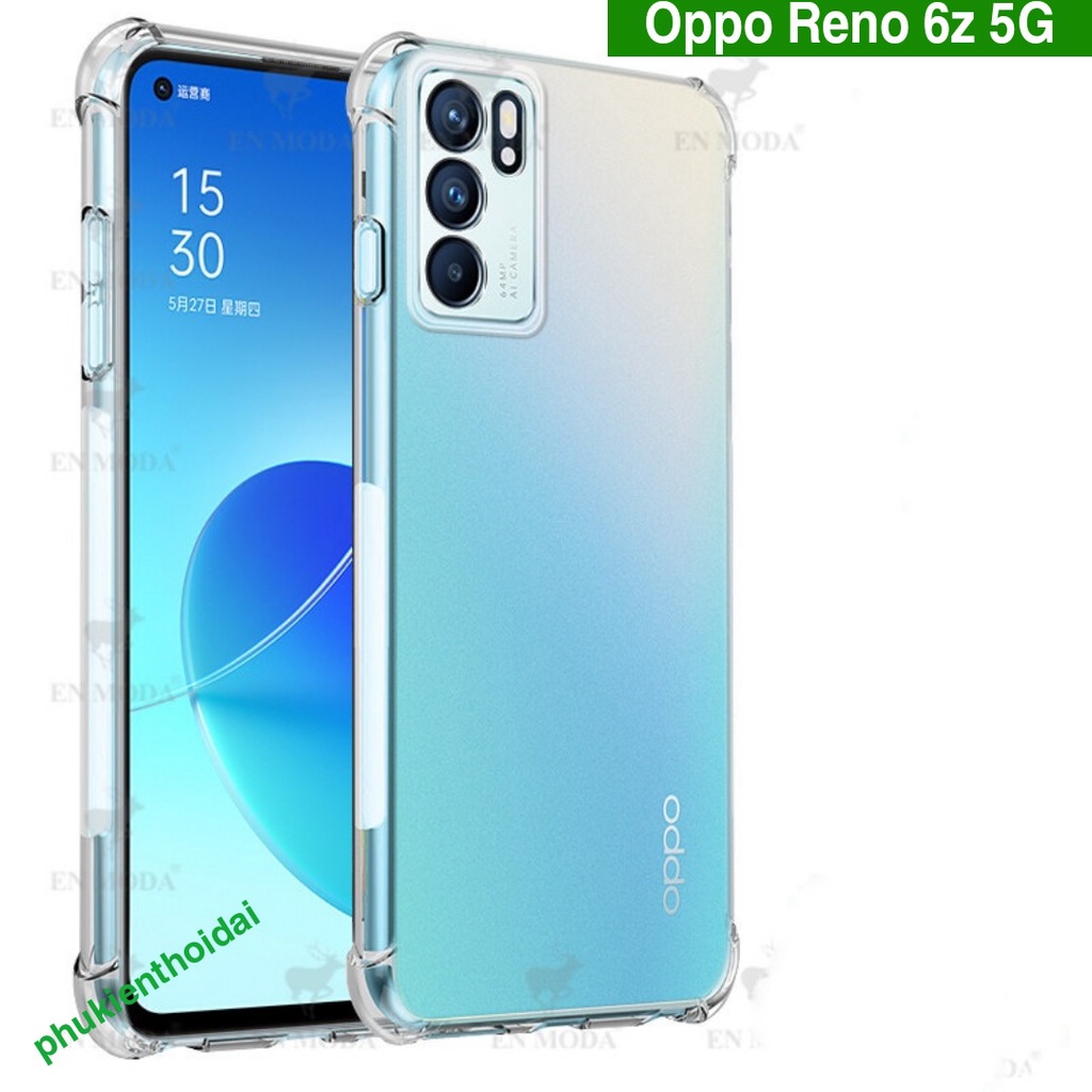 Ốp lưng Oppo Reno 6z 5G / Reno 6 5G / Reno 7 5G dẻo trong suốt lồi 4