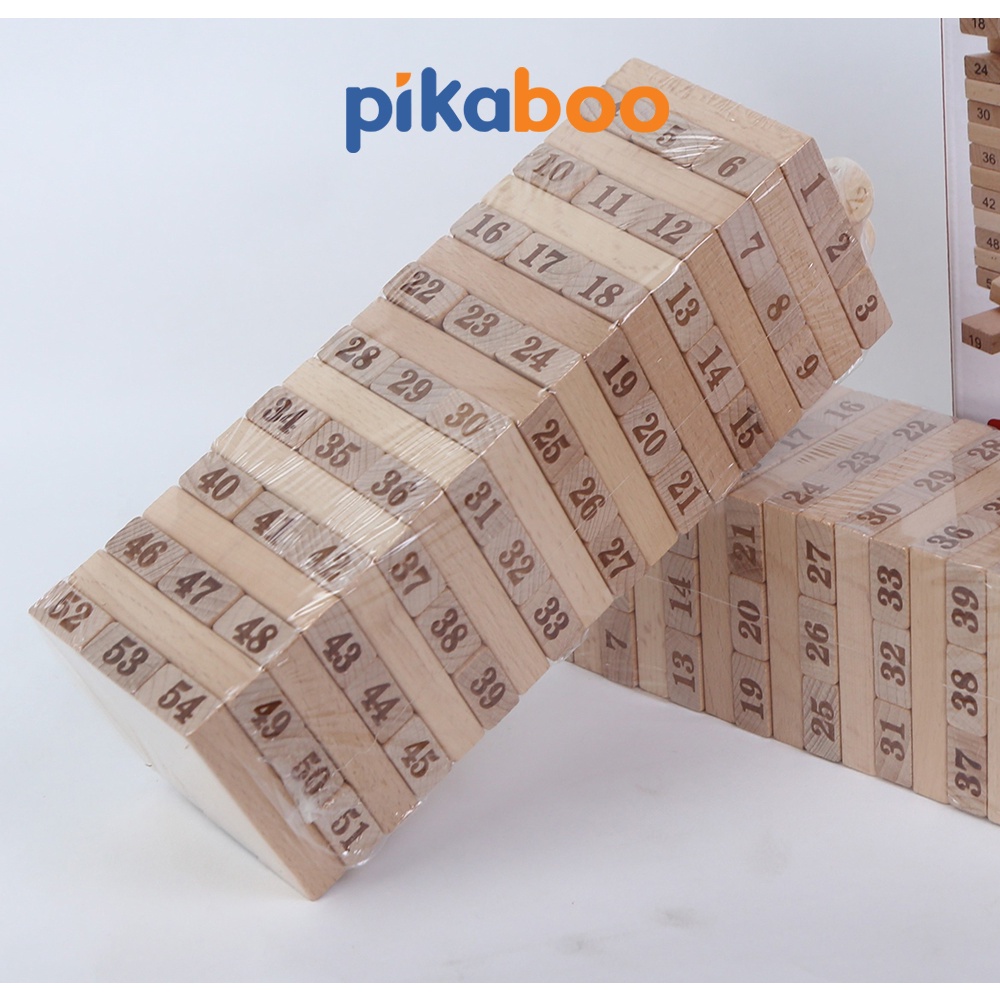 Ảnh Trò chơi rút gỗ Pikaboo loại lớn 48 và 54 thanh kèm xúc xắc an toàn tuyệt đối cho bé 2