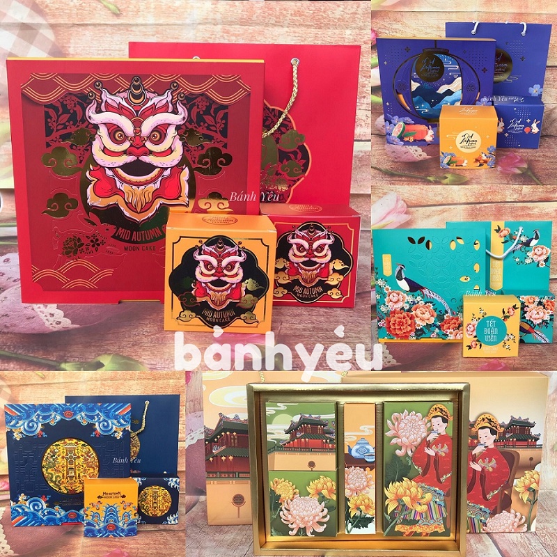 Hộp Đựng Bánh Trung Thu Cao Cấp Sang Trọng/ Hộp Trung Thu 4 bánh 2 bánh Nhiều Mẫu Hot 2025