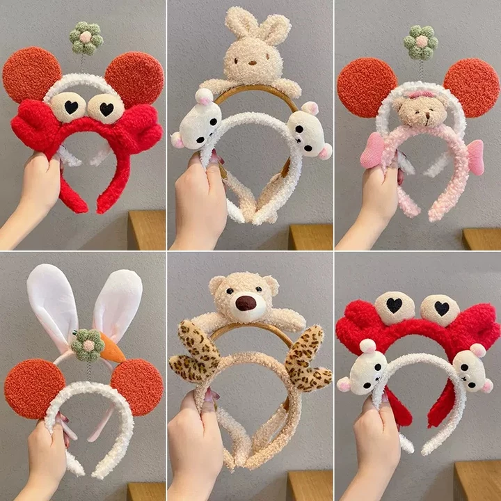 băng đô rửa mặt Băng đô Cài tóc hoạt hình dễ thương xinh xắn cách việt nam bờm tóc băng đô cài tóc tiểu thư băng đô rửa mặt bờm tóc nữ phụ kiện tóc băng đô tóc